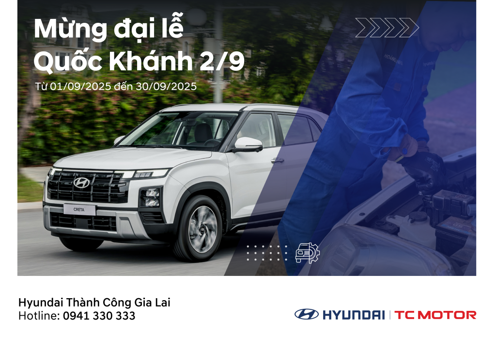 MỪNG ĐẠI LỄ QUỐC KHÁNH 2/9 – Ưu đãi đặc biệt dành riêng cho dịch vụ chăm sóc & bảo dưỡng xe!