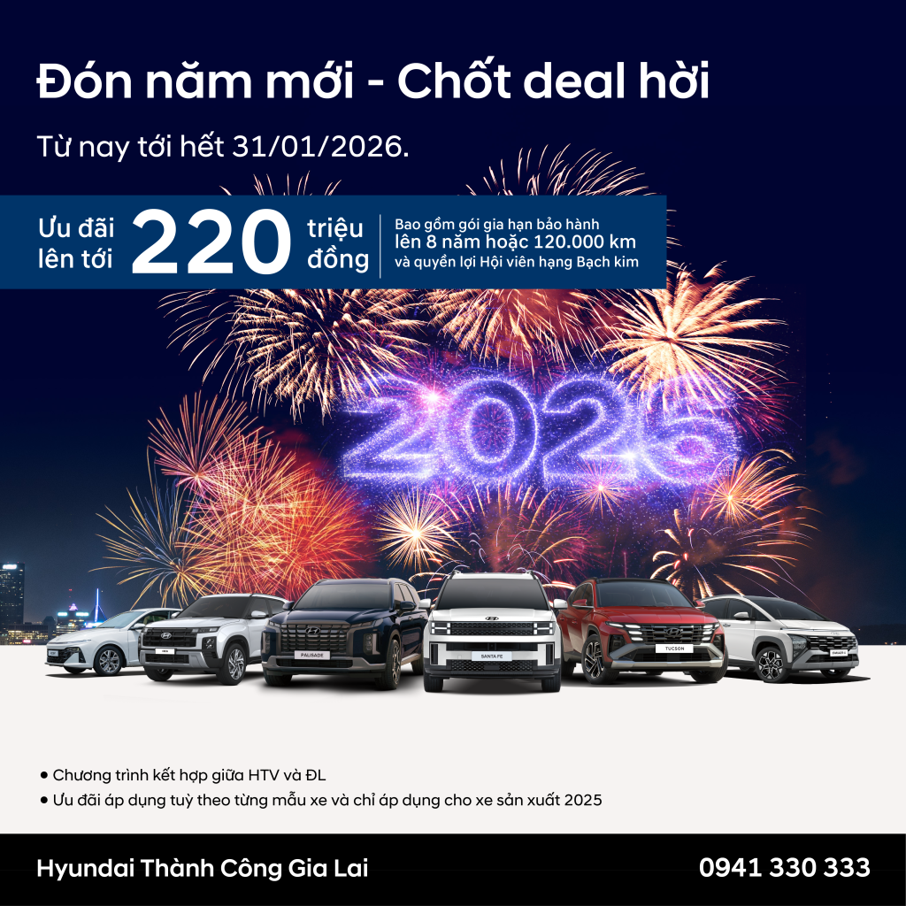 ĐÓN NĂM MỚI 2026 – CHỐT DEAL HỜI CÙNG HYUNDAI GIA LAI