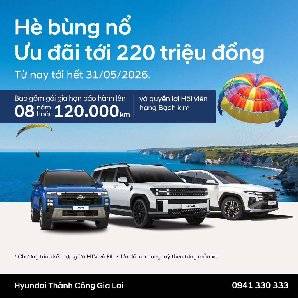 HÈ BÙNG NỔ – ƯU ĐÃI TỚI 220 TRIỆU ĐỒNG